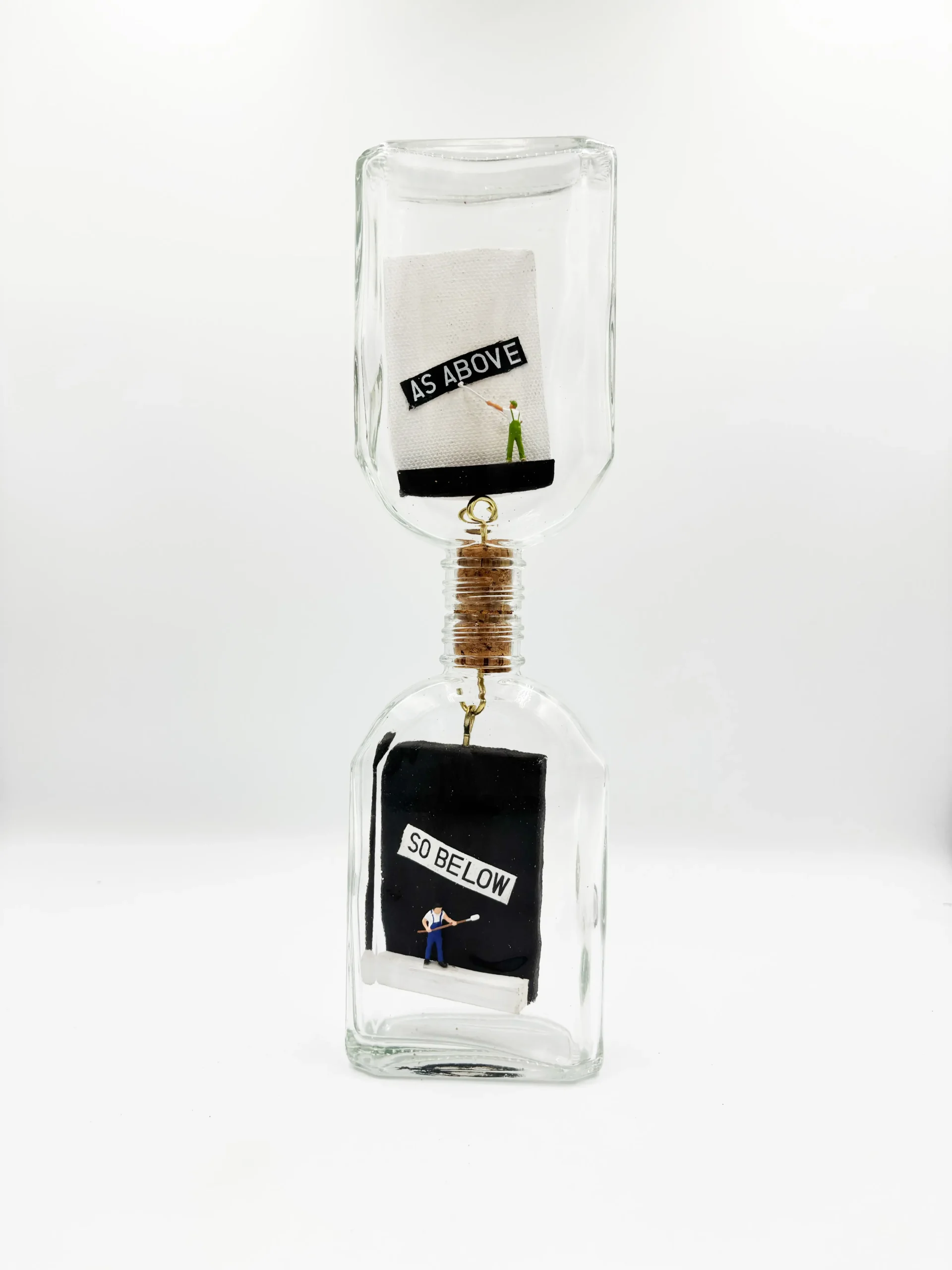 As Above So Below, bottle art by Jesse James, front view